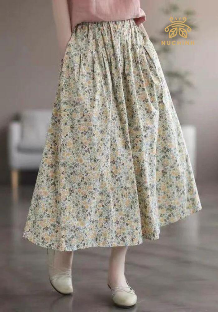 Đầm phối áo sơ mi chân váy hoa mango đen trắng  D139