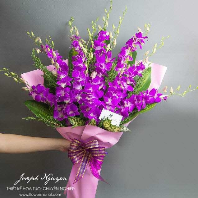 Bó hoa sinh nhật màu tím đẹp, độc đáo nhất và ý nghĩa của nó