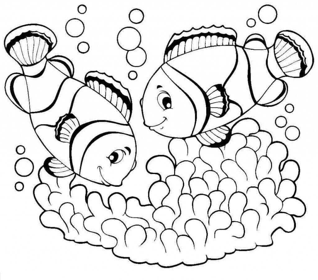 Hình vẽ cách vẽ con cá hoạt hình đẹp dễ thương đơn giản nhất