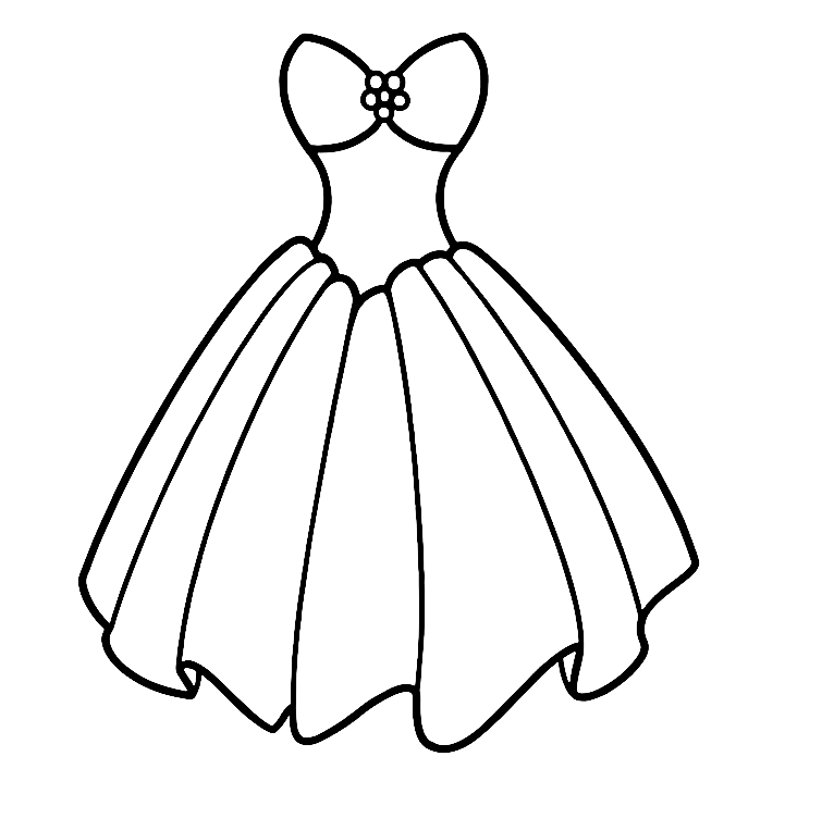 Tổng hợp 90 Tranh tô màu váy công chúa váy dạ hội cho bé